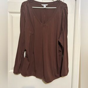 Athleta v neck long sleeve shirt plus size 2x